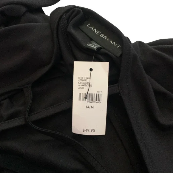 LANE BRYANT Black Strappy T-Shirt Midi Dress - NWT - Picture 10 of 11